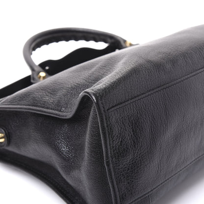 Balenciaga Chevre Gold Metallic Edge Hardware City Black 8 of 10
