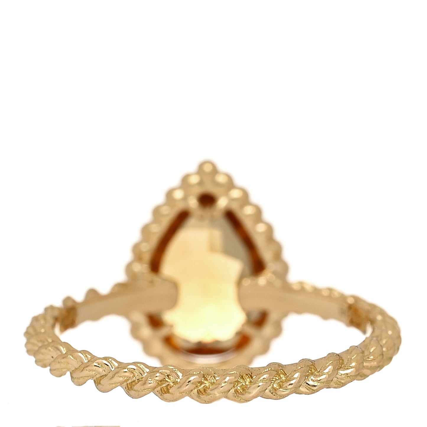 18K Yellow Gold Citrine Small Serpent Boheme Ring 53 6.25