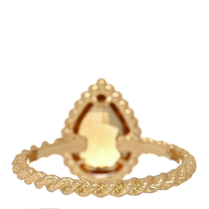 Boucheron 18K Yellow Gold Citrine Small Serpent Boheme Ring 53 6.25 3 of 6