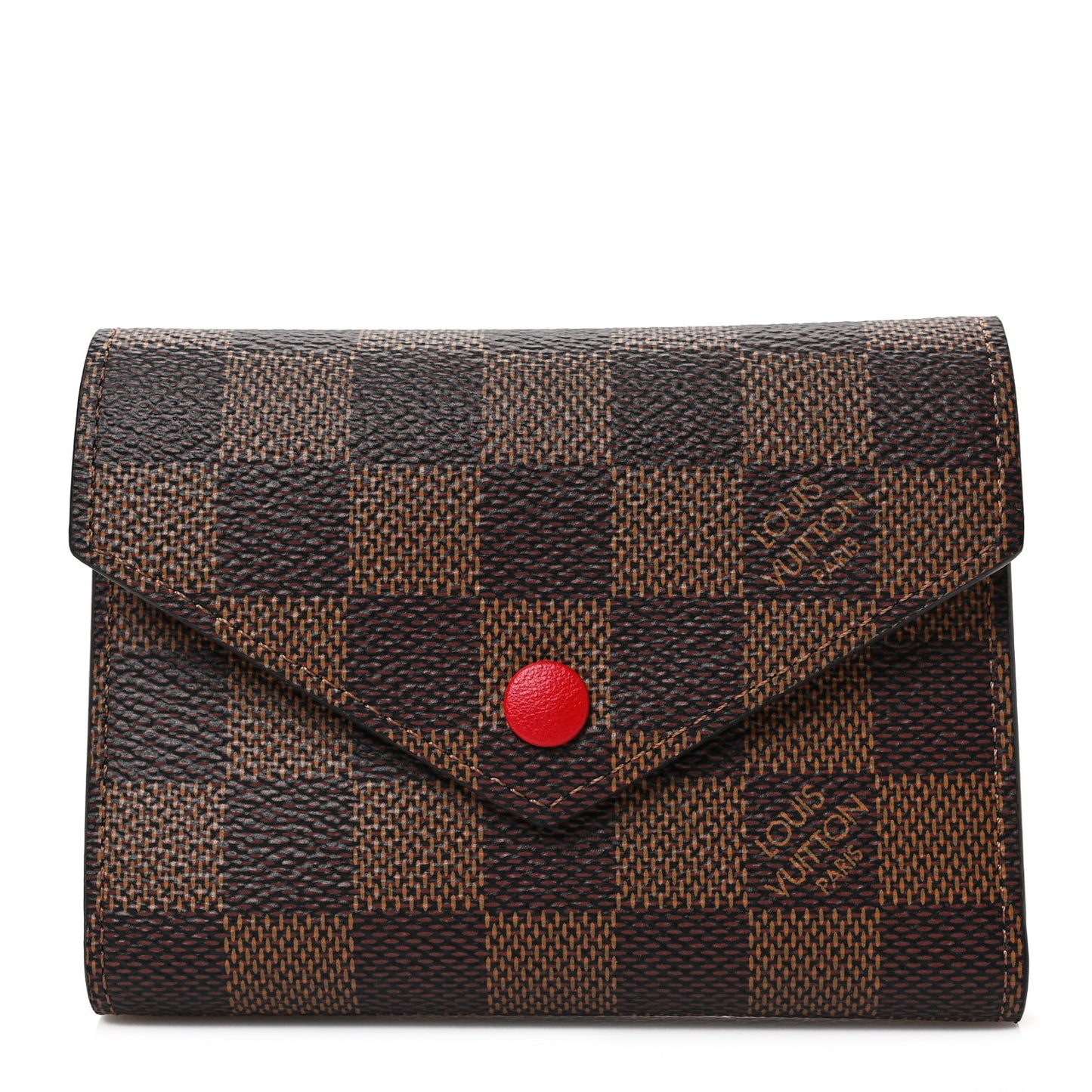 Damier Ebene Victorine Wallet Cherry