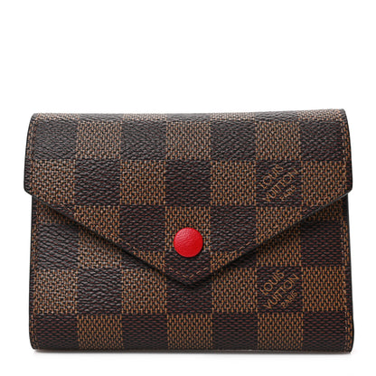 Louis Vuitton Damier Ebene Victorine Wallet Cherry 1 of 6