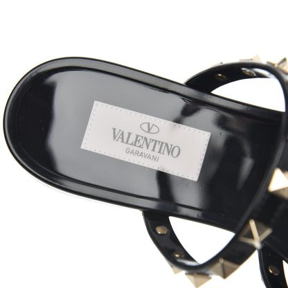 Valentino Garavani PVC Jelly Rockstud Caged Flat Thong Sandals 37 Black 6 of 8