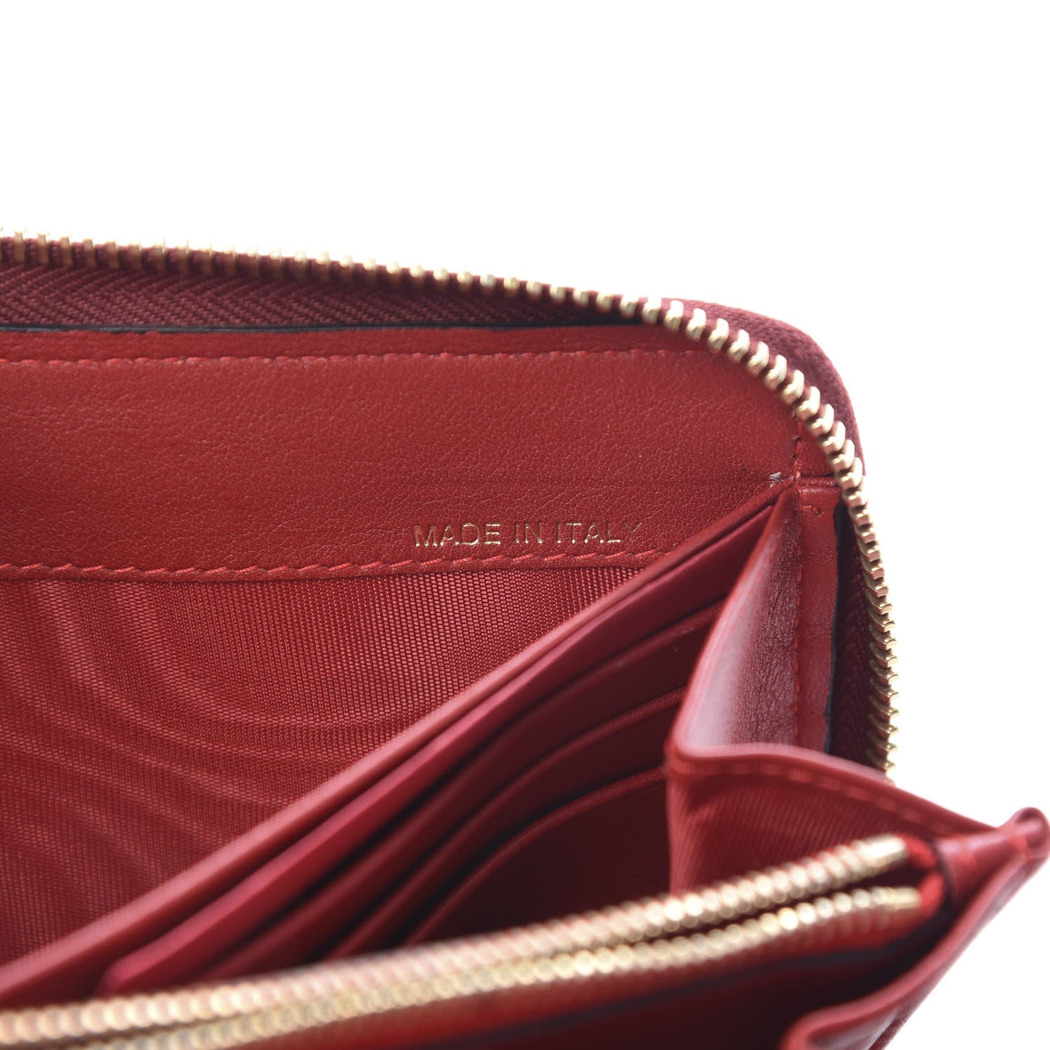 Valentino Garavani Canvas Calfskin Camouflage Rockstud Zip Around Wallet Red 7 of 9