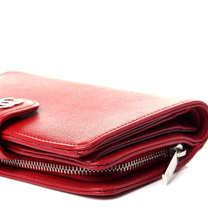 Chanel Caviar Sevruga Zip Pocket Wallet Red 9 of 11