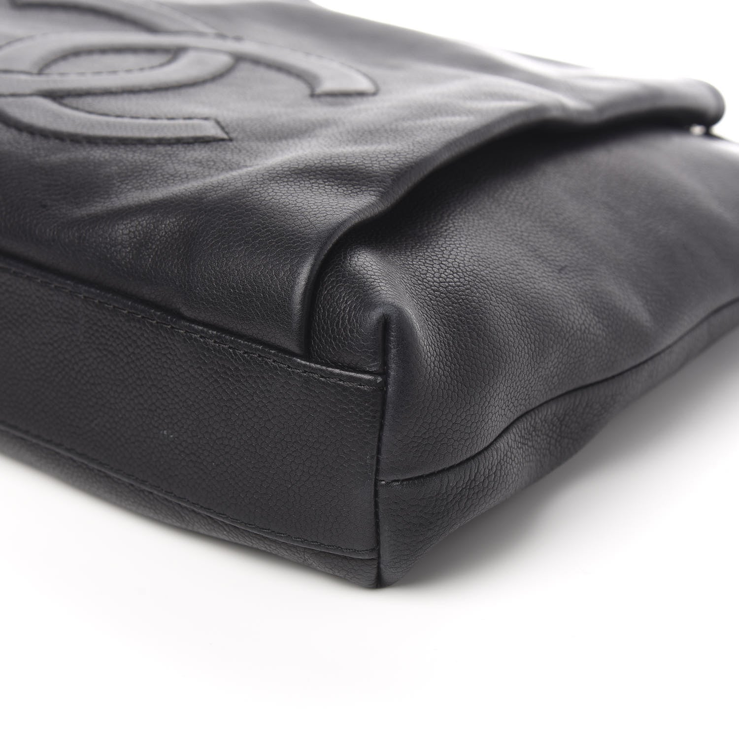 Chanel Caviar Large CC Tuck Tote Black 9 of 11