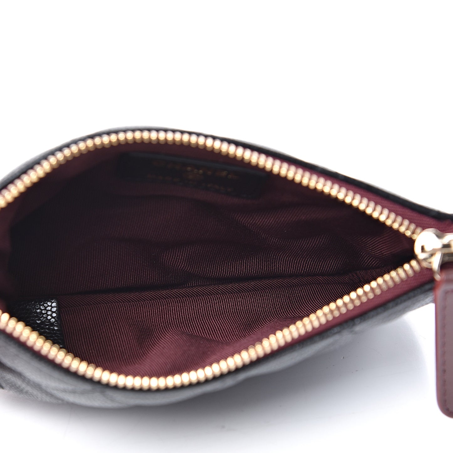 Caviar Quilted Small Cosmetic Case Black