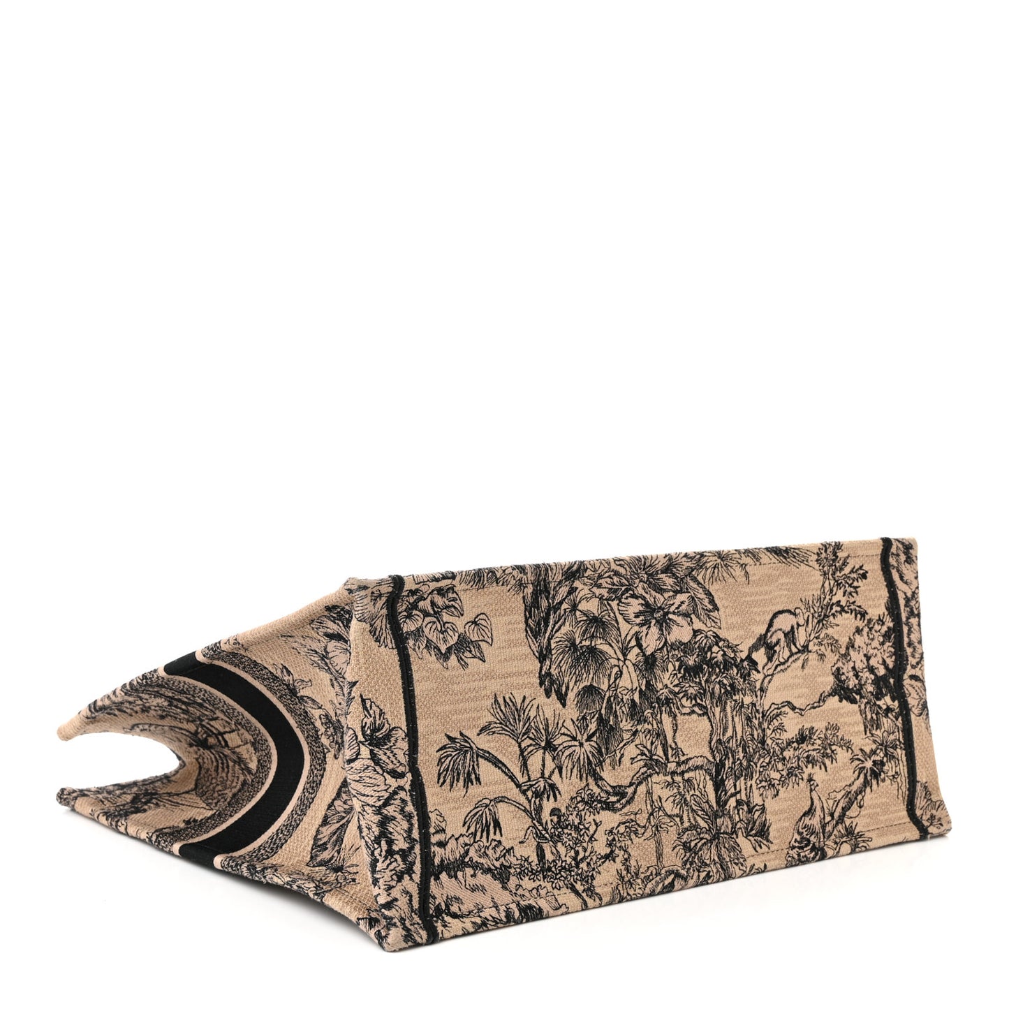 Canvas Embroidered Large Dioriviera Toile De Jouy Book Tote Black