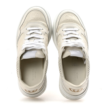 Gucci Calfskin GG Tennis Embossed Perforated Womens Platform 55mm Sneakers 38 Great White 2 of 10