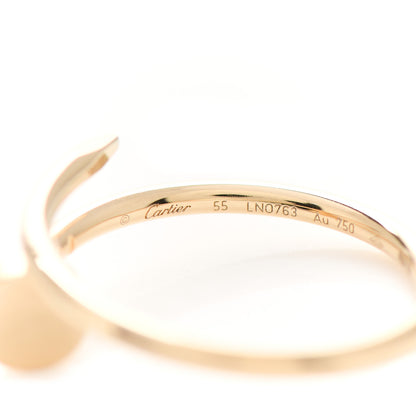 Cartier 18K Yellow Gold Small Juste Un Clou Ring 55 7.25 4 of 5