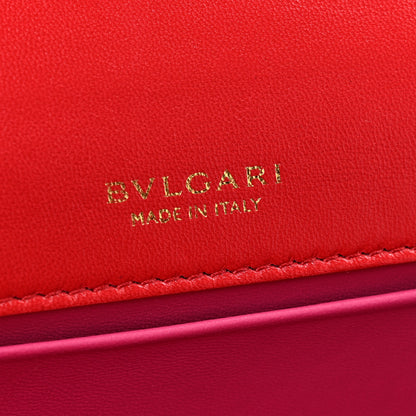 Bulgari Nappa Monochrome Serpenti Forever Large Maxi Chain Crossbody Bag Red 7 of 15