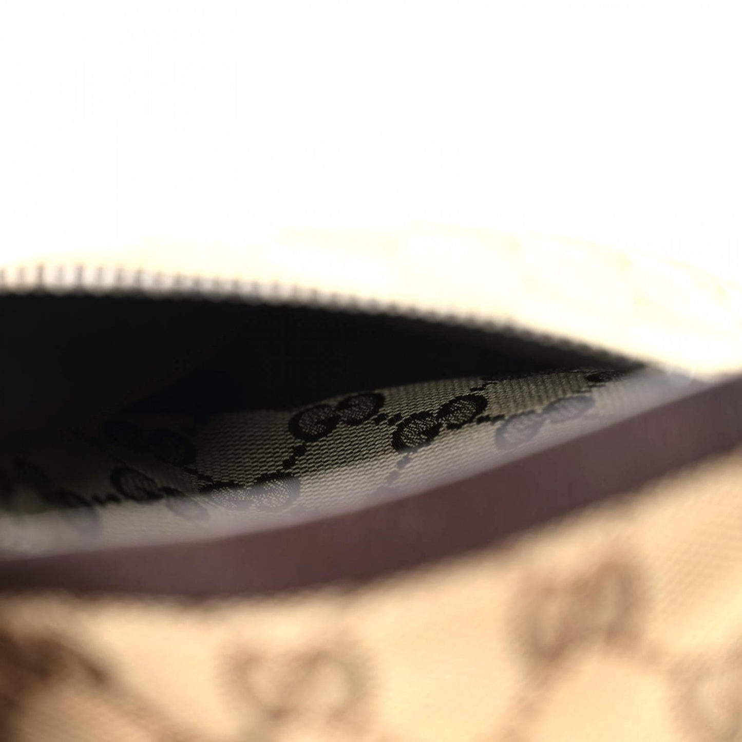 GG Monogram Double Pocket Belt Bag Dark Brown