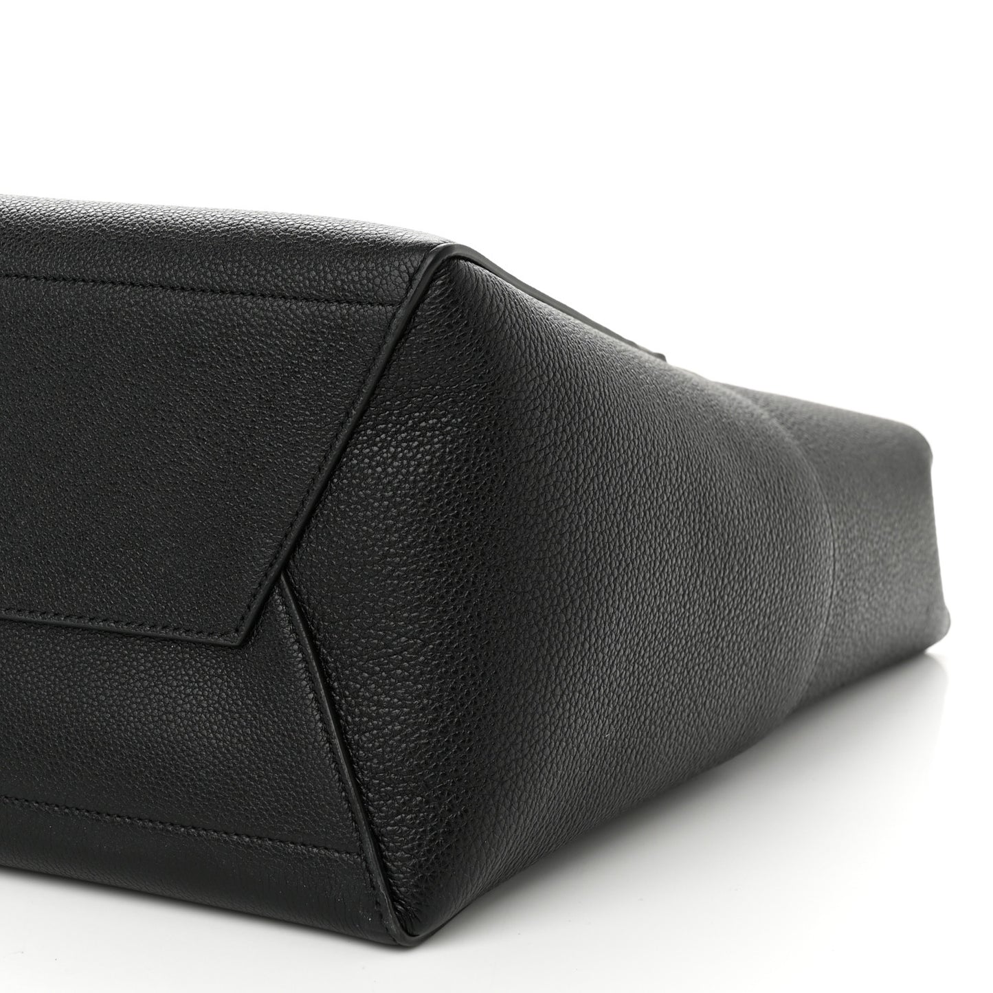 Soft Grained Calfskin Sangle Bucket Bag Black
