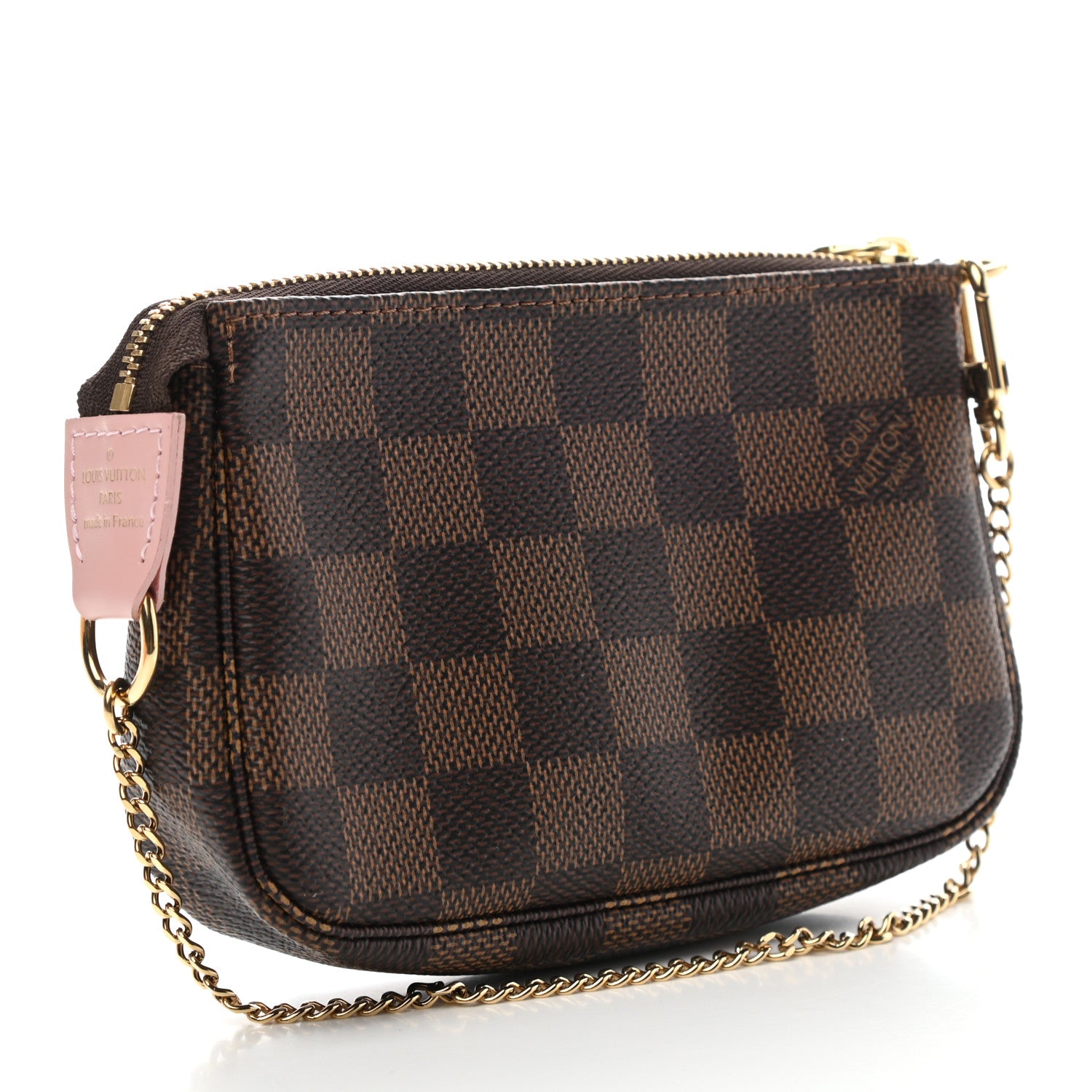 Louis Vuitton Damier Ebene 2020 Christmas Animation Big Wheel Mini Pochette Accessories Rose Ballerine 3 of 7