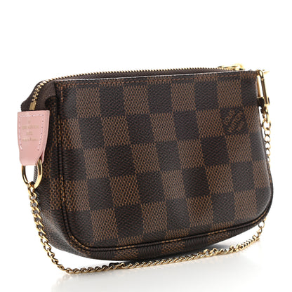 Louis Vuitton Damier Ebene 2020 Christmas Animation Big Wheel Mini Pochette Accessories Rose Ballerine 3 of 7