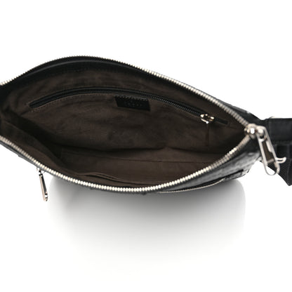 Gucci Guccissima Signature Small Messenger Bag Black 5 of 10