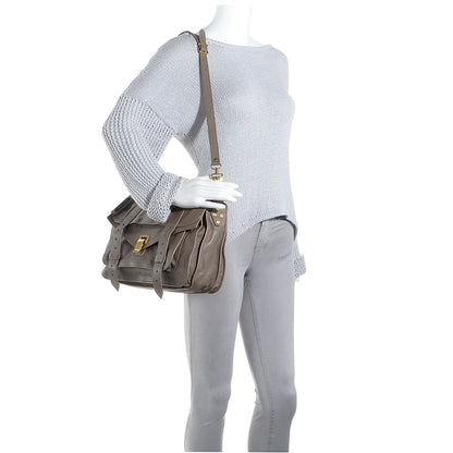 Proenza Schouler Lambskin PS1 Medium Satchel Smoke 2 of 14