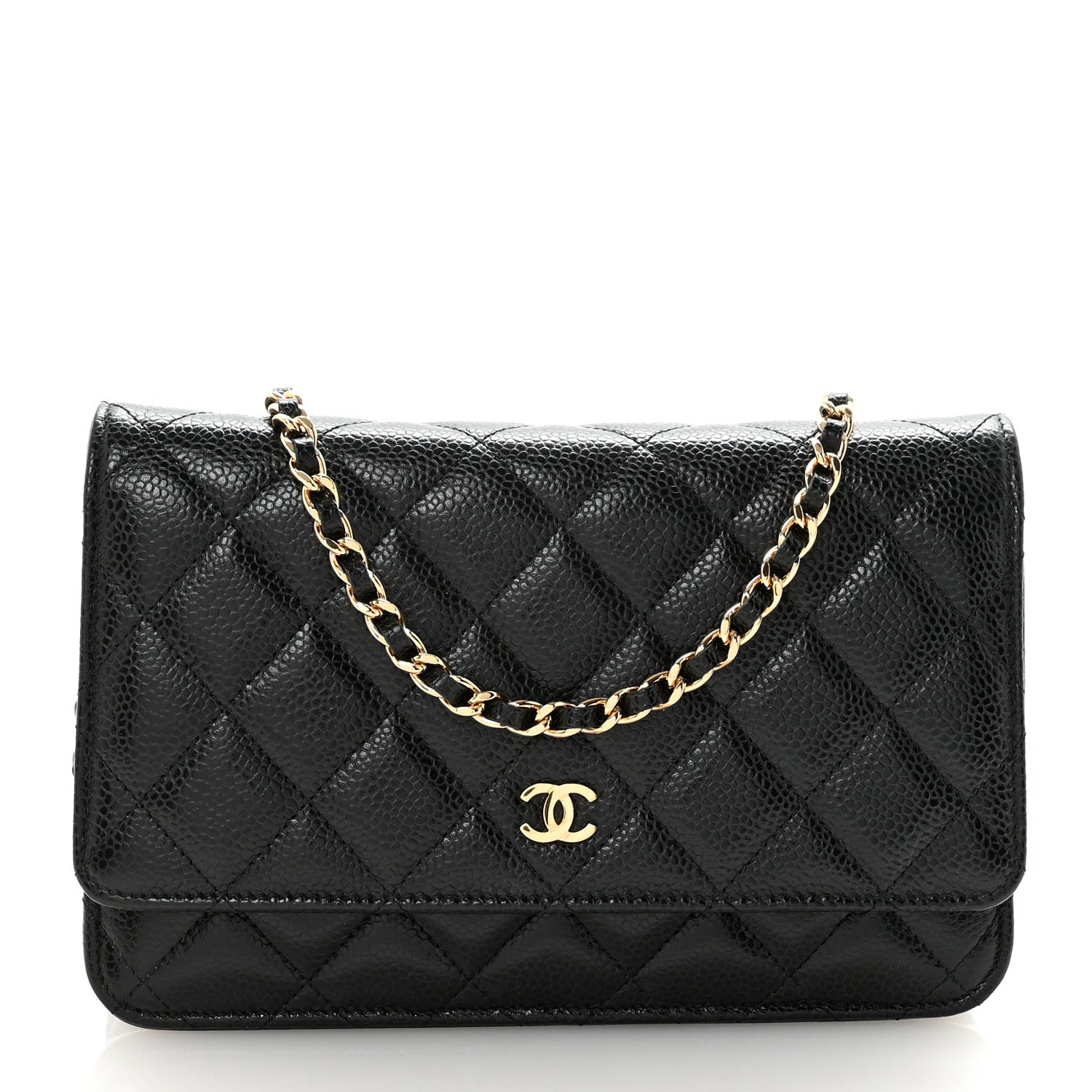Chanel Caviar Quilted Wallet on Chain WOC Black 1 of 12