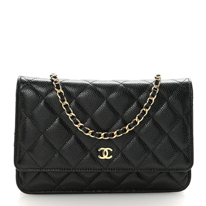Chanel Caviar Quilted Wallet on Chain WOC Black 1 of 12