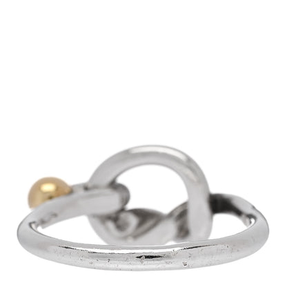 Tiffany Sterling Silver 18K Yellow Gold Love Knot Ring 50 5.5 3 of 4