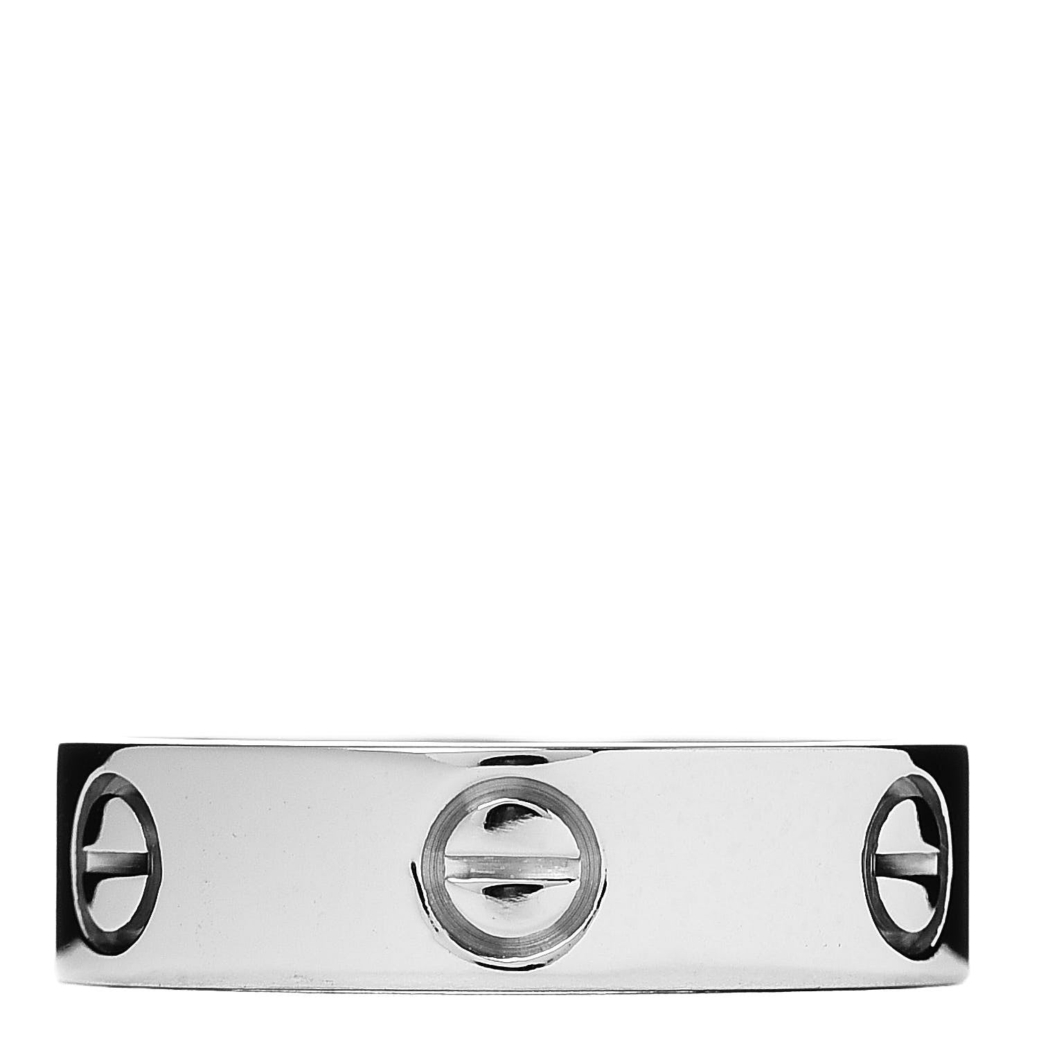 Cartier 18K White Gold 5.5mm LOVE Ring 56 7.5 3 of 4