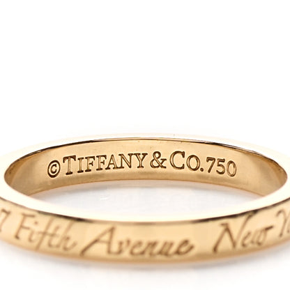 Tiffany 18K Yellow Gold Notes Fifth Avenue New York Ring 54 7 4 of 4