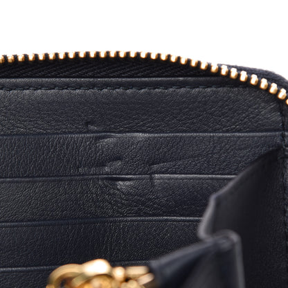 Saint Laurent Calfskin Monogram Zip Around Wallet Deep Marine 9 of 10