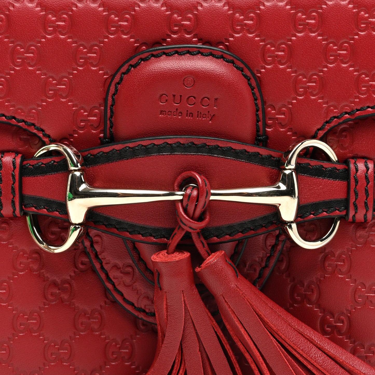 Soft Microguccissima Mini Emily Chain Shoulder Bag Rosso