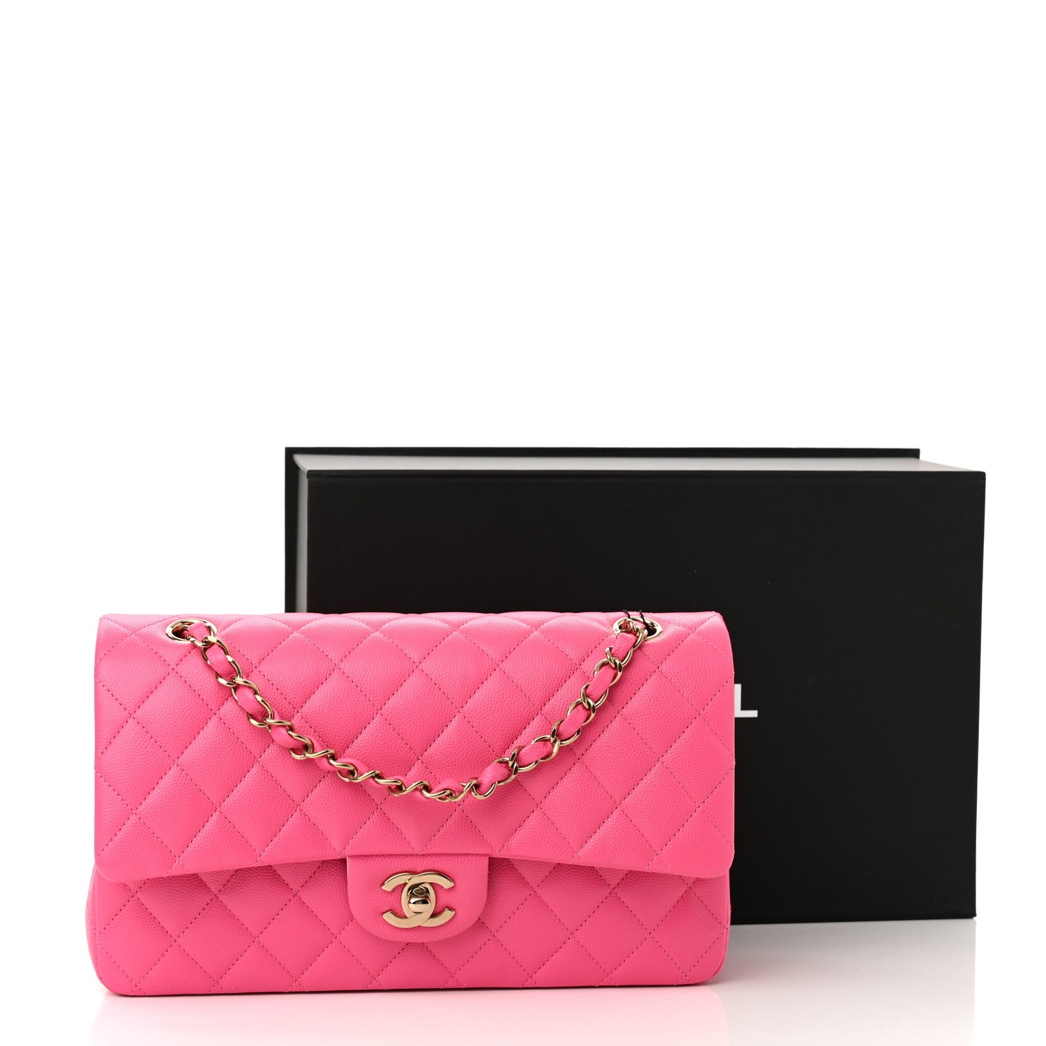 Chanel Caviar Quilted Medium Double Flap Rose 11 of 11