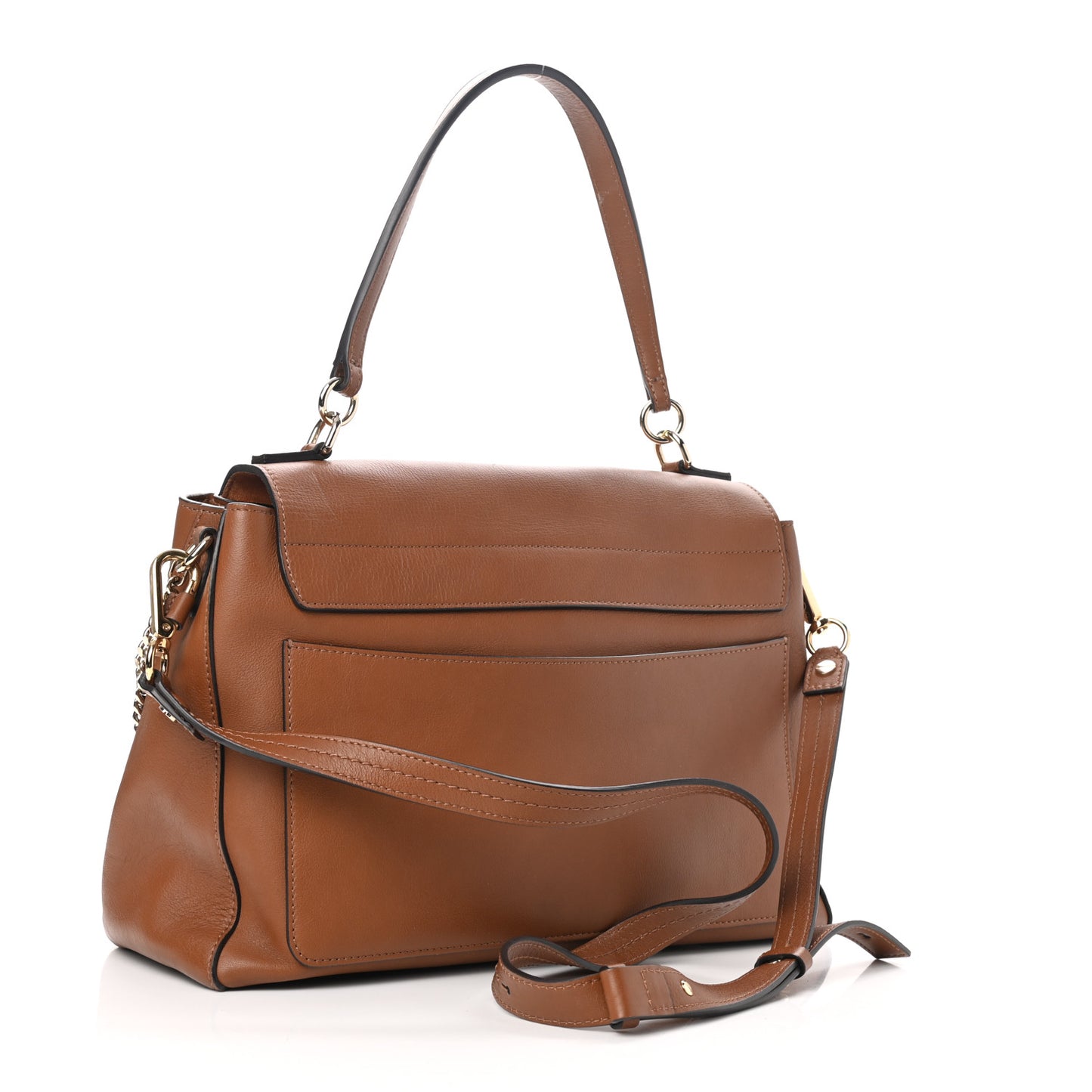 Calfskin Medium Faye Day Shoulder Bag Tan