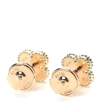 Van Cleef & Arpels 18K Yellow Gold Black Onyx Sweet Alhambra Earrings 3 of 6