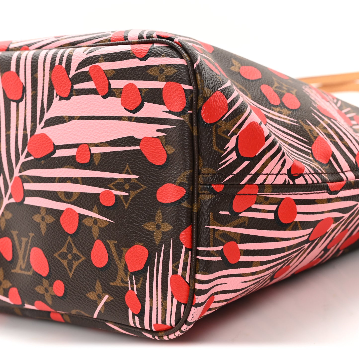 Monogram Jungle Dots Neo Neverfull MM Sugar Pink Poppy