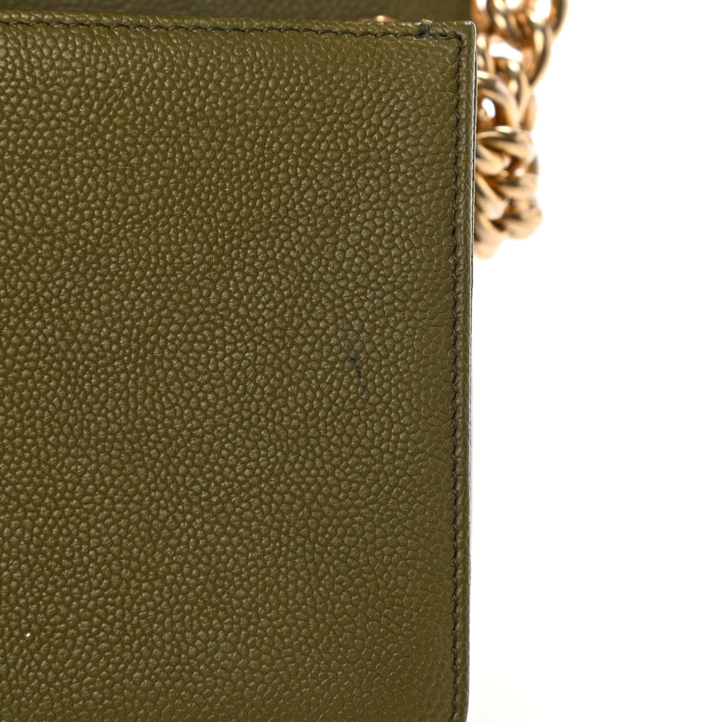 Caviar Quilted Medium Boy Flap Green