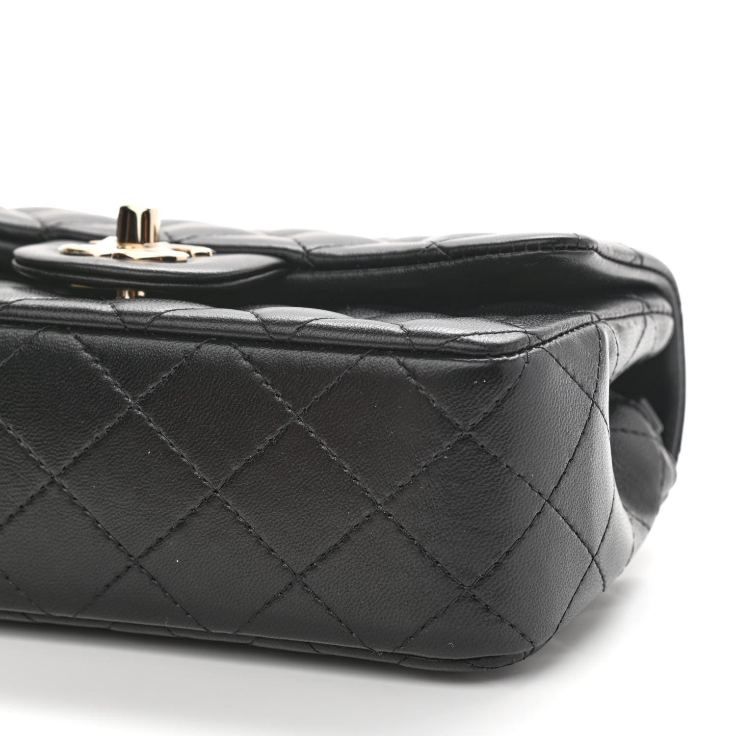 Chanel Lambskin Quilted Mini Rectangular Flap Black 9 of 10