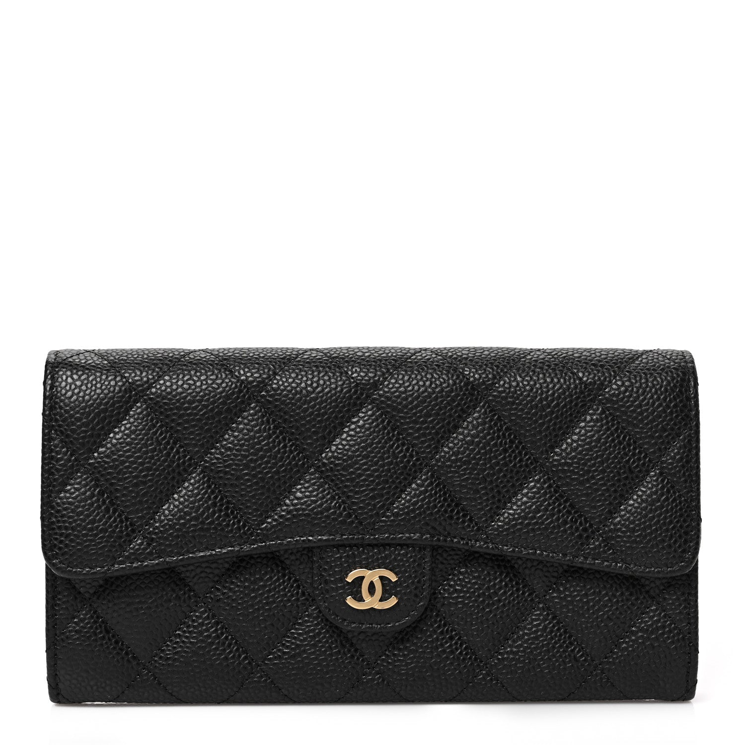 Chanel Caviar Quilted Large Flap Wallet Black 1 of 6