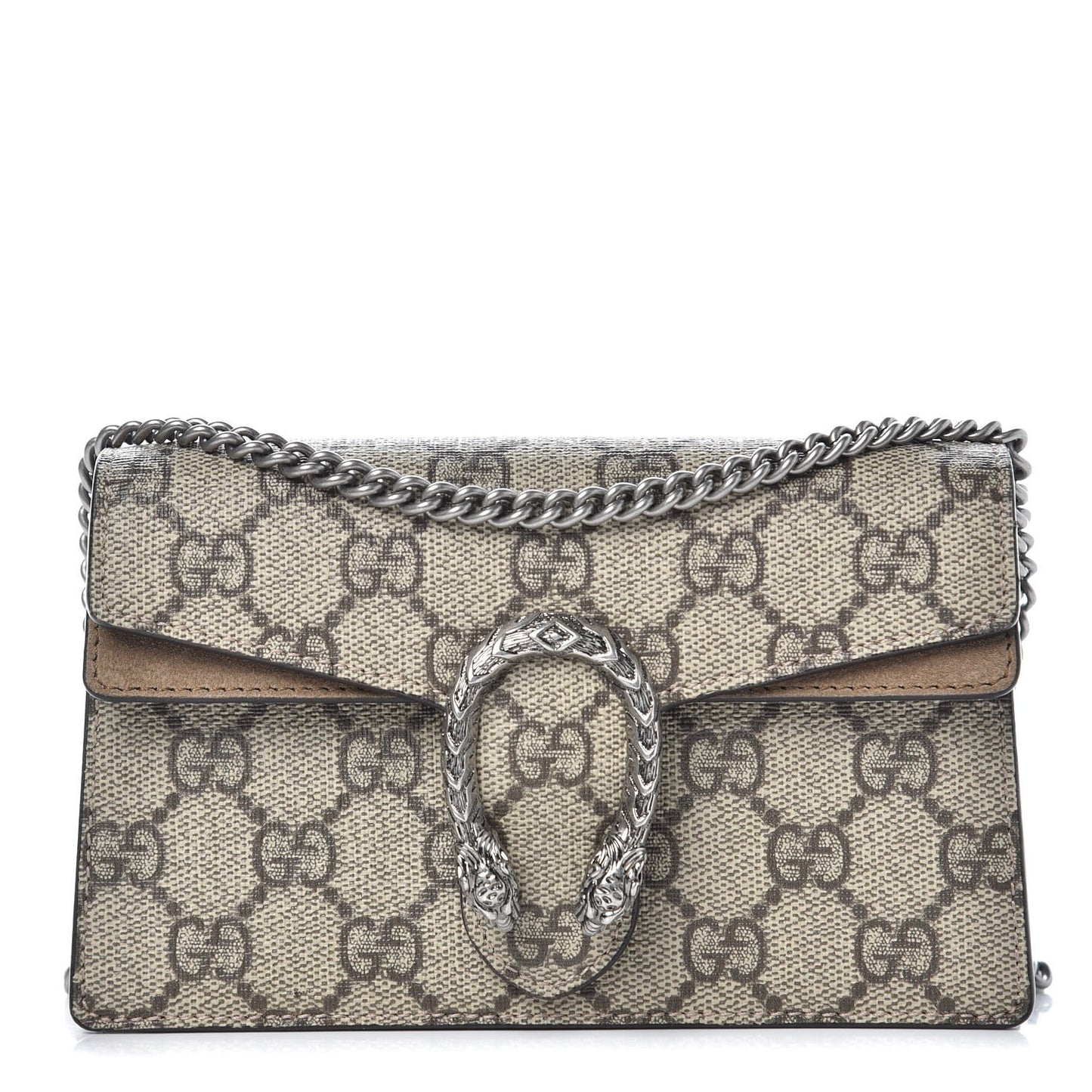 GG Supreme Monogram Super Mini Dionysus Shoulder Bag Taupe