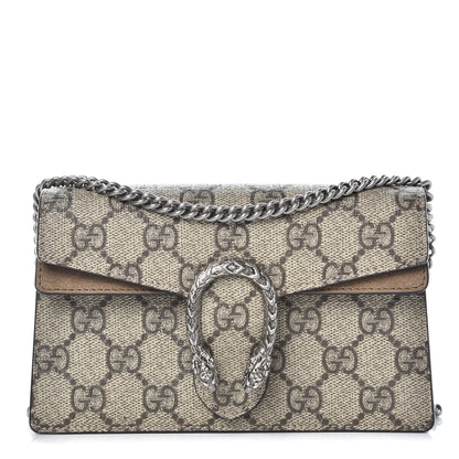 Gucci GG Supreme Monogram Super Mini Dionysus Shoulder Bag Taupe 1 of 7