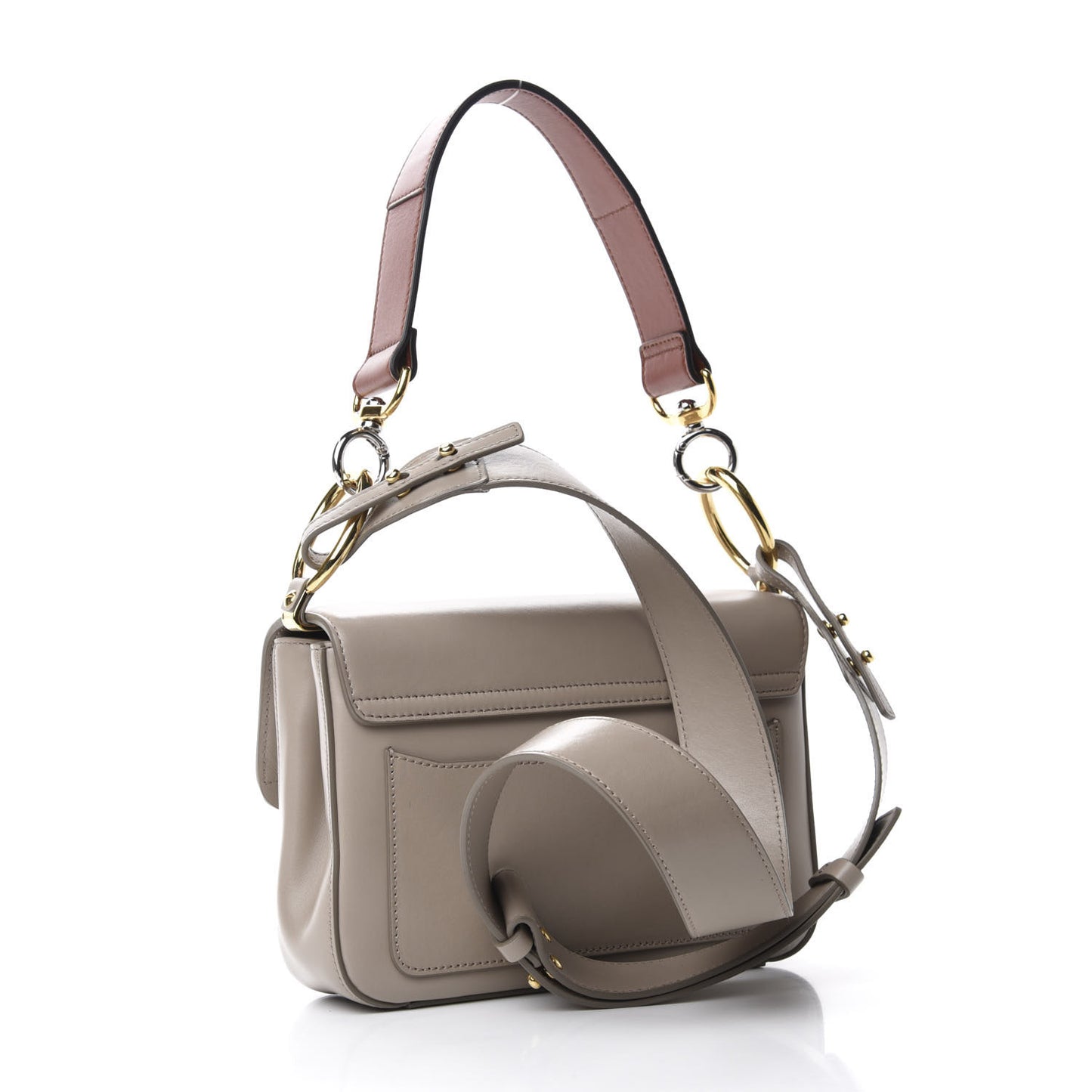 Calfskin Small C Double Carry Motty Grey