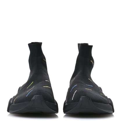 Balenciaga Technical 3D Recycled Knit Womens Speed 2.0 Sneakers 37 Black Multicolor 3 of 10