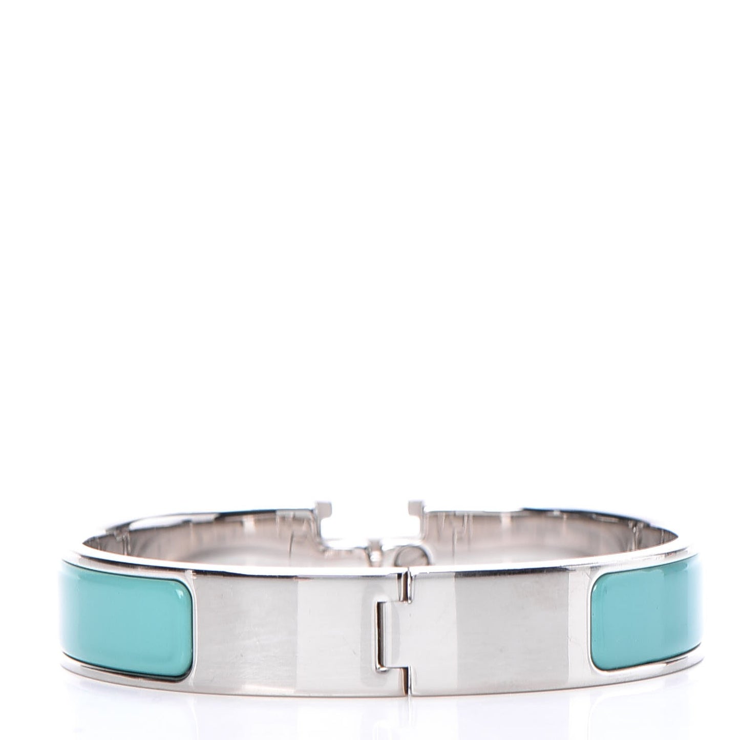 Enamel Narrow Clic Clac H Bracelet PM Bleu Atoll