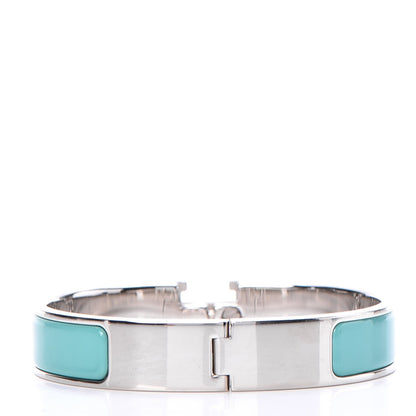 Hermes Enamel Narrow Clic Clac H Bracelet PM Bleu Atoll 3 of 5