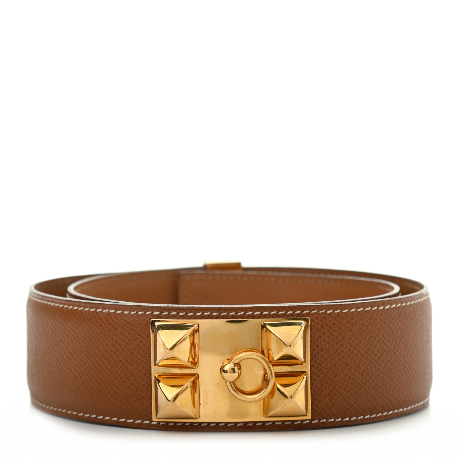 Hermes Courchevel Collier De Chien CDC Belt 72 Gold 1 of 6