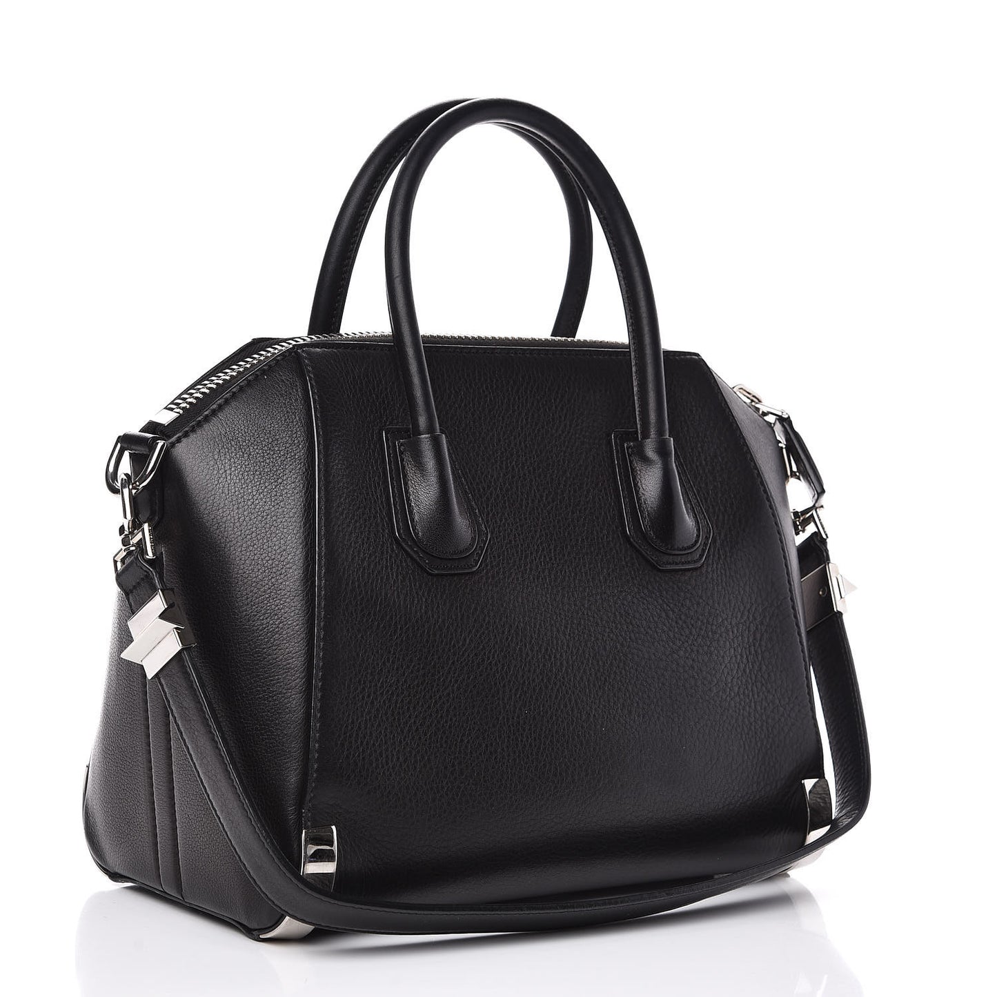 Sugar Goatskin Small Metal Corner Antigona Black