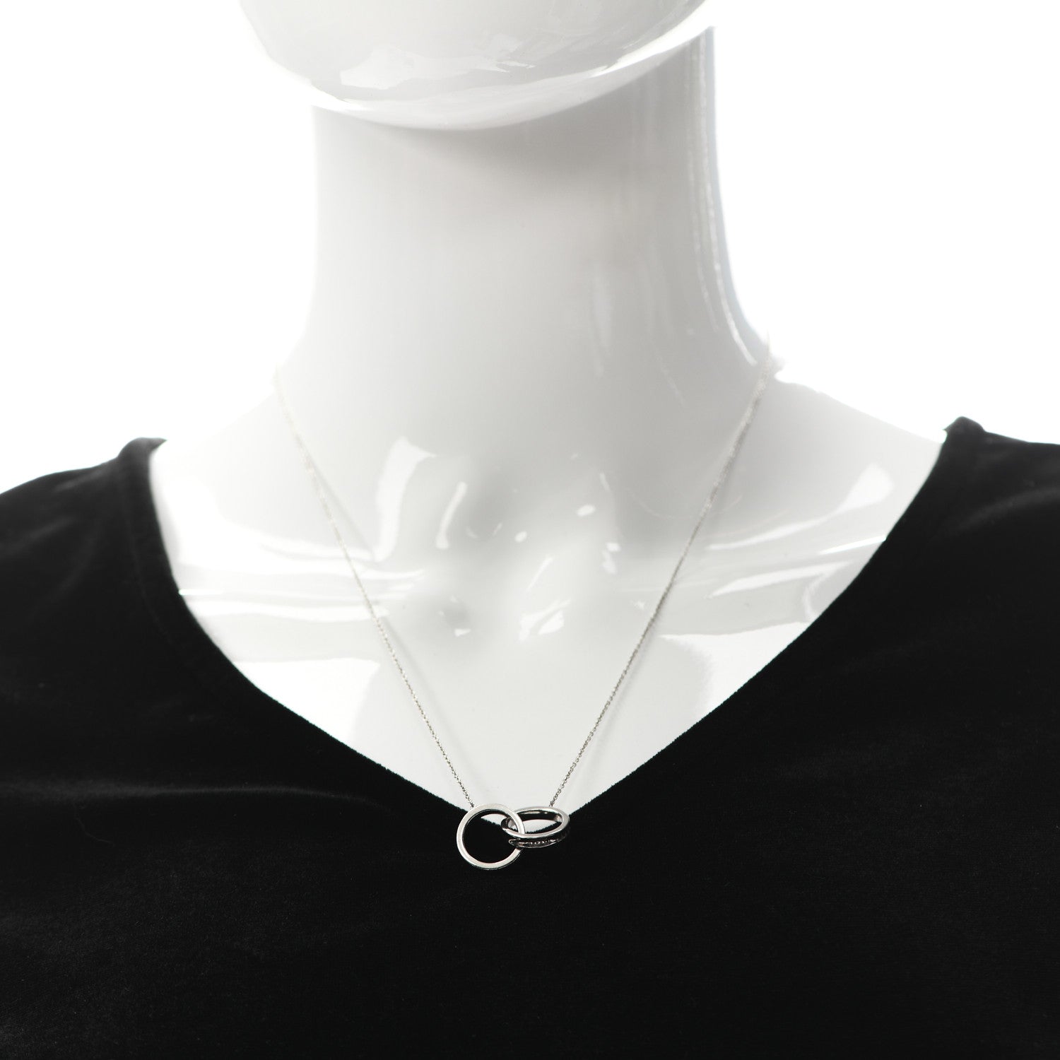 Tiffany Sterling Silver 1837 Interlocking Circles Pendant Necklace 2 of 6