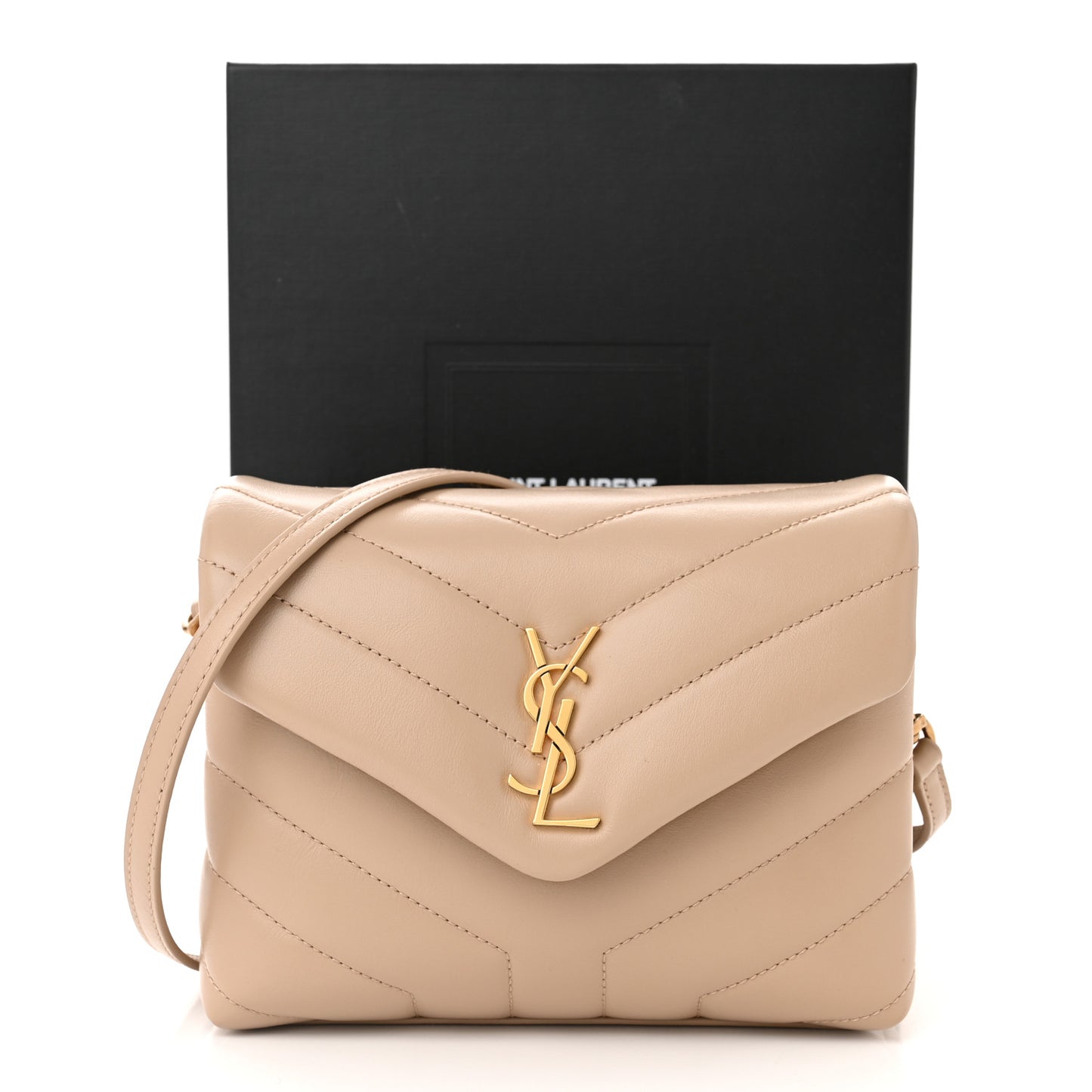 Calfskin Y Quilted Monogram Toy Loulou Crossbody Bag Nude Powder