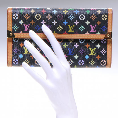 Louis Vuitton Monogram Multicolor Porte Tresor International Wallet Black 2 of 8