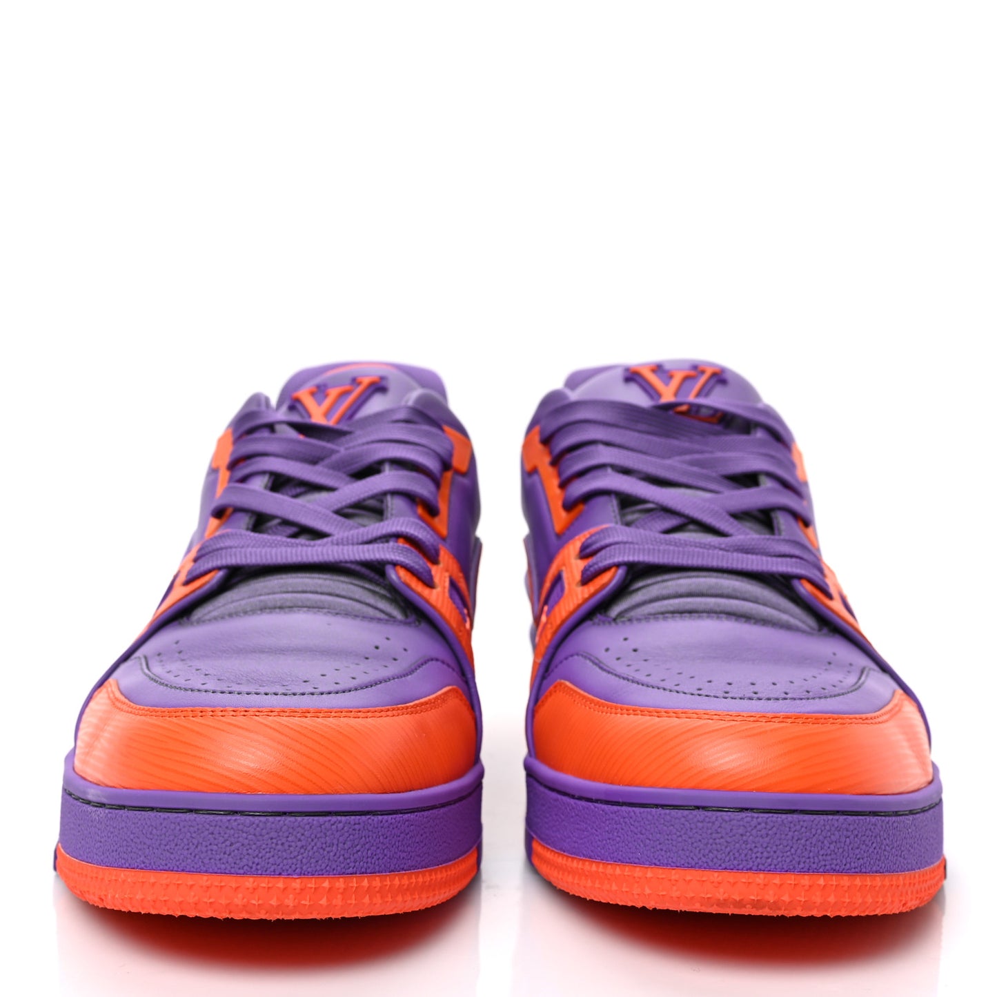Calfskin Epi Mens LV Trainer Sneakers 9 Violet