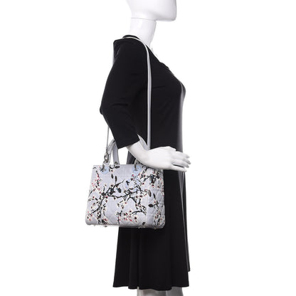 Christian Dior Lambskin Cannage Floral Printed Medium Lady Dior Light Blue 2 of 19