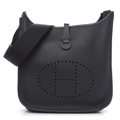 Hermes Taurillon Clemence Evelyne III PM Black 1 of 10