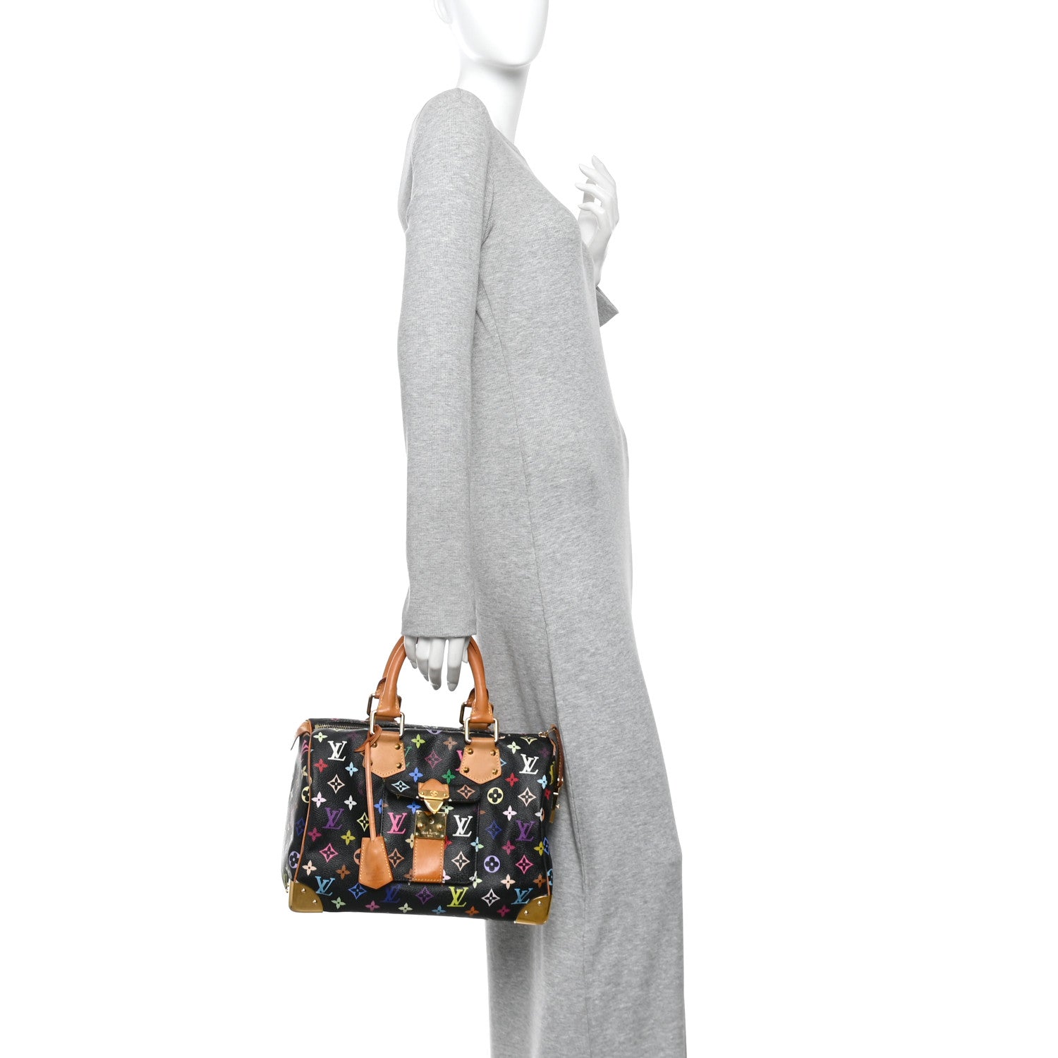 Louis Vuitton Monogram Multicolor Speedy 30 Black 2 of 12