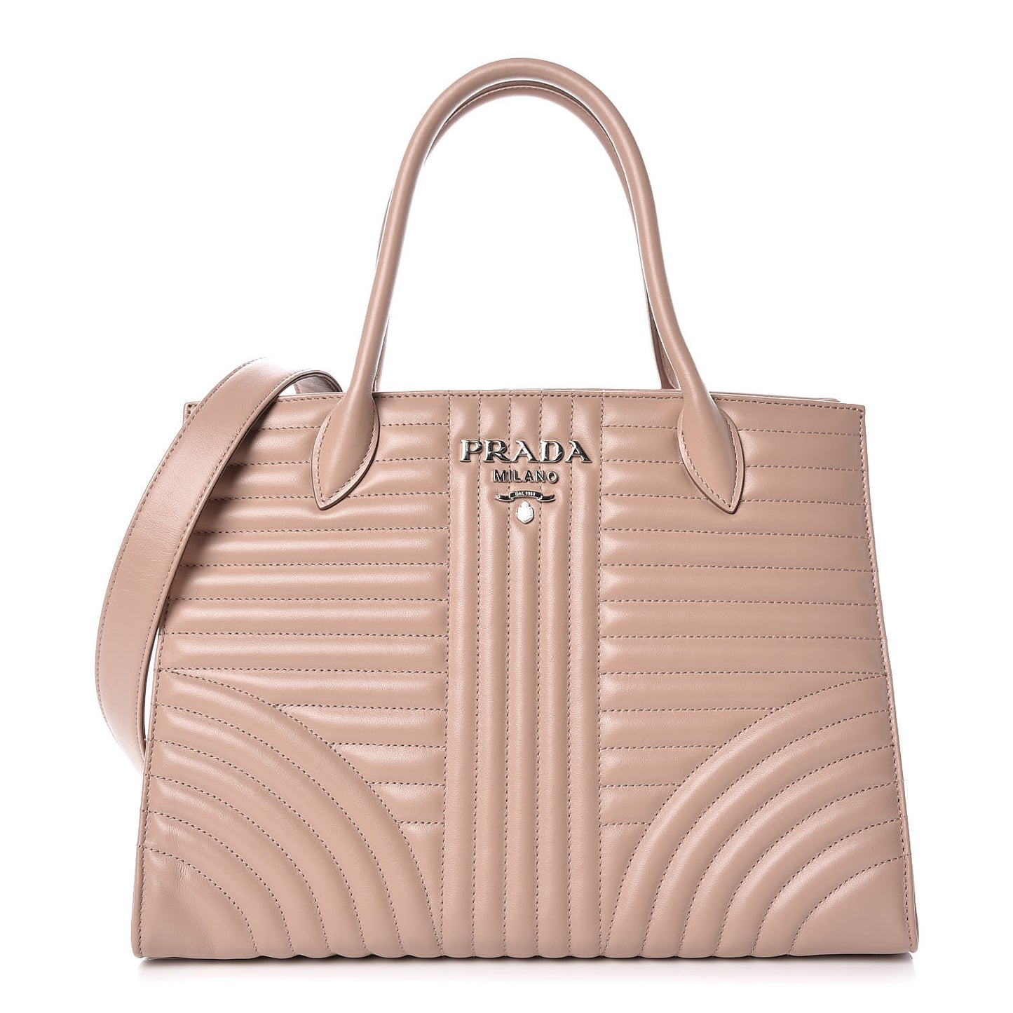 Soft Calfskin Impunture Diagramme Tote Cipria